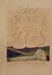 Tafel 2 aus The Song of Los, Kopie B, in der Sammlung der Library of Congress